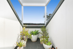image of balcony off master bedroom of holiday apartment manly