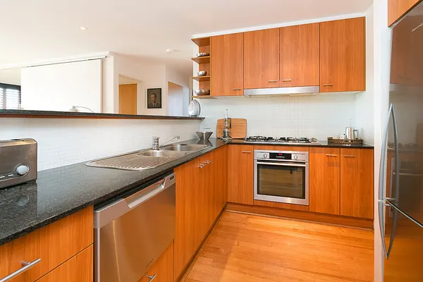 Kitchen with gas cooktop and dishwasher